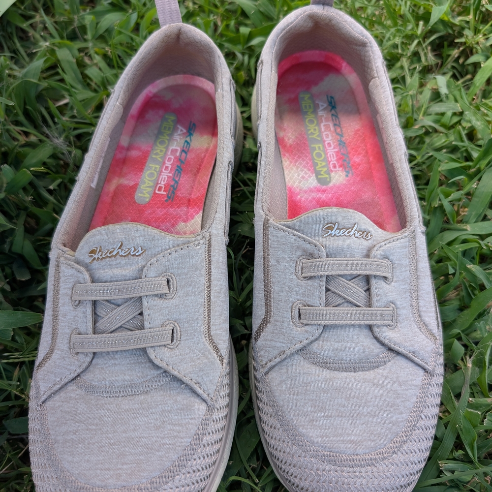 Skechers Gray Sneakers Comfortable Slip-On Design